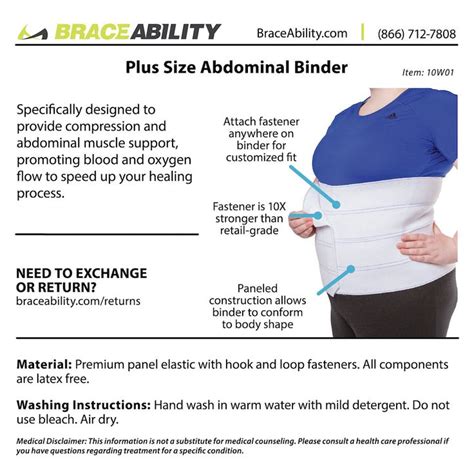 Plus Size Bariatric Abdominal Binder Belly Band Stomach Hernia Brace