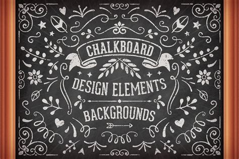 Chalkboard Design Elements Photoshop Graphics Creative Market