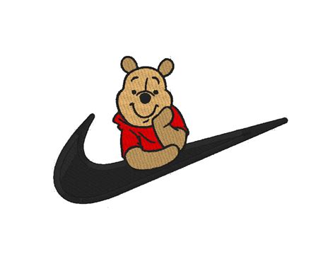 Winnie the Pooh Nike Swoosh embroidery design file pes vp3 dst | Etsy