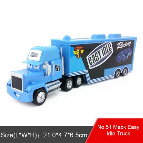 Disney Pixar Car Mack No51 Easy Idle Racers Hauler Truck Toy Car Boys