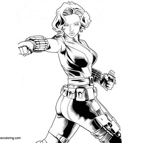 Marvel Black Widow Coloring Pages By Rogersnickers Free Printable