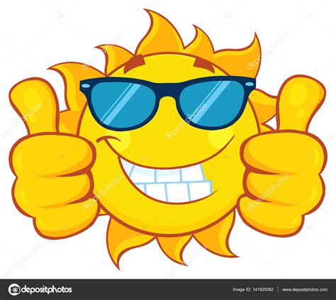 animated smiling sun with sunglasses