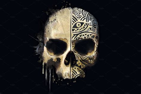 Skull illustration , T-shirt graphic | Pre-Designed Photoshop Graphics ~ Creative Market
