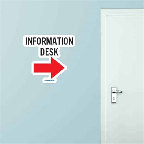Information Desk Sign Info Help Desk Sticker Sticker Genius