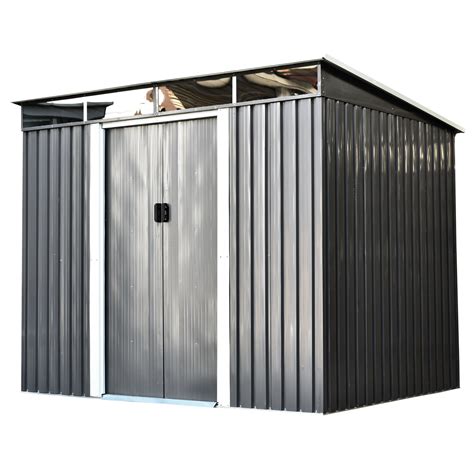 Outsunny Steel Outdoor Garden Storage Shed Yard Tool House Walmart Com Walmart Com