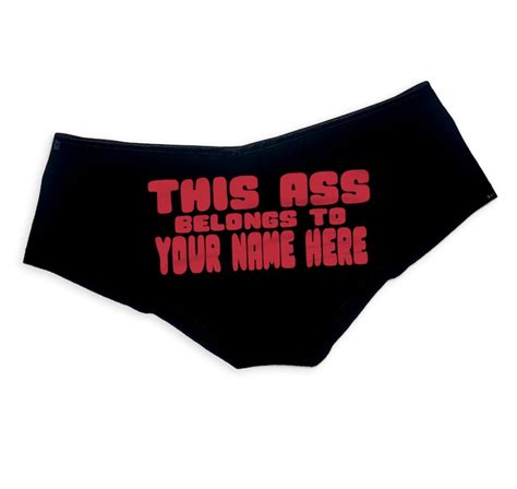 Custom This Ass Belongs To Personalized Panties Sexy Funny Etsy