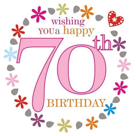 Birthday Card Pink Age 70 Wishing You A Happy 70th Birthday Claire