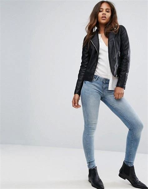 Vero Moda Tall Faux Leather Biker Jacket Asos Biker Jacket Style