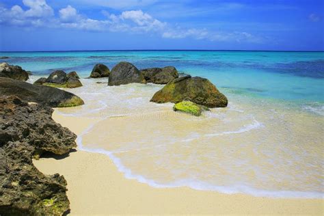 Secluded Turquoise Beach In Aruba Caribbean Blue Sea Duth Antilles