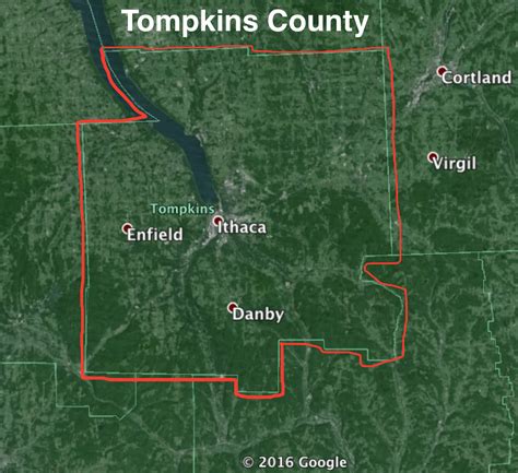 Tompkins County Towns Map