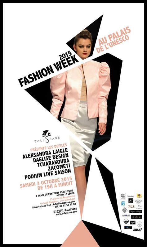 Affiche De La Balessane Fashion Week Paris 2015 Affiche De Mode