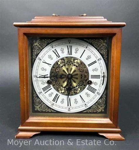 Linden German Mantle Clock With Key 9 X 11 Moyer Auction And Estate Co Inc