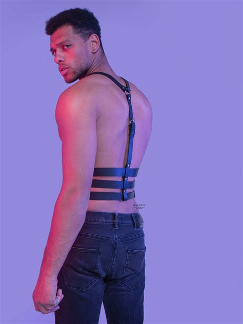 Mens Leather Harness Male Harness Sex Harness Shoulder Etsy