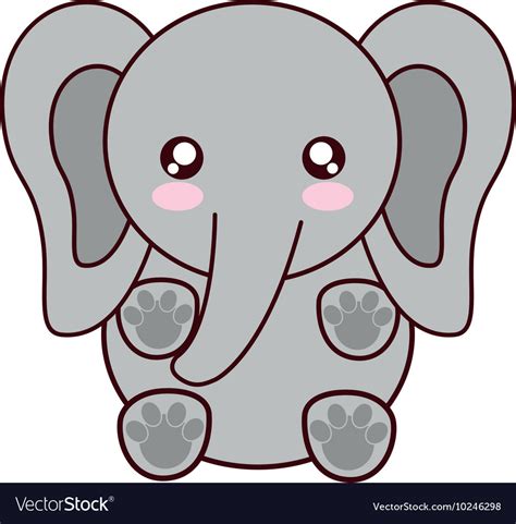 Kawaii Cute Cartoon Elephant Png Image With Transparent Background