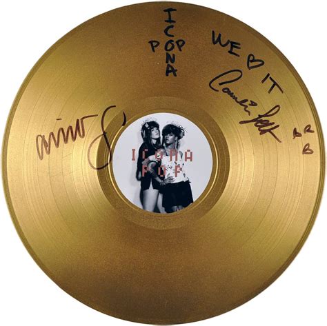 Icona Pop Swedish Synthpop Female Duo Autographed Souvenir Gold Record At Amazons