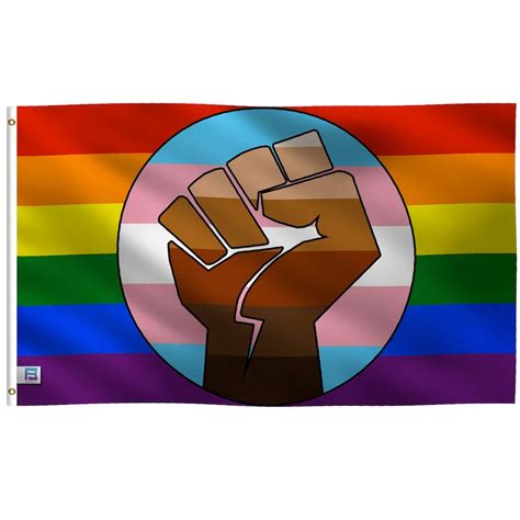 3x5 ft resist fist rainbow pride flag 100 polyester banner etsy
