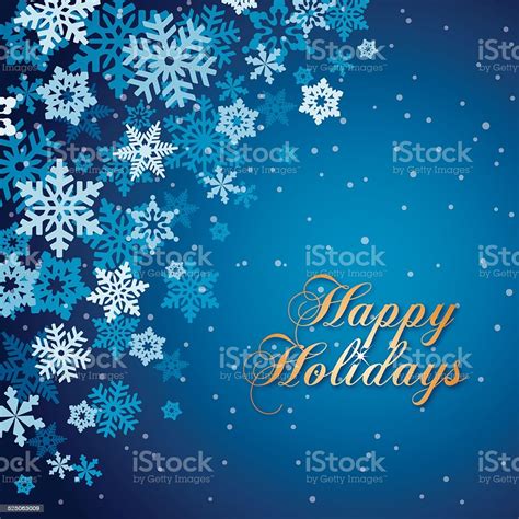 Happy Holidays In Blue Background Stock Illustration - Download Image ...