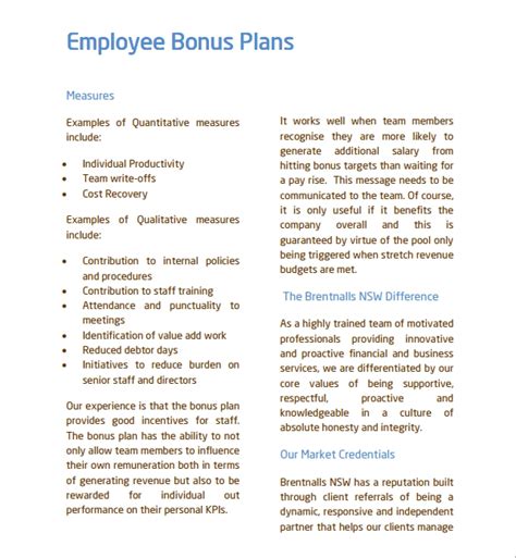 Employee Incentive Program Template Tutore Master Of Documents