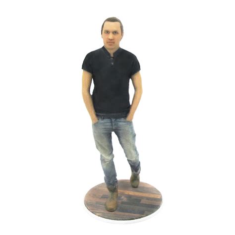 Casual Guy 3d Printed Figurine Petitme 3d Printed Selfie Custom Made
