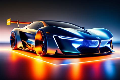 Lexica Futuristic Bmw Supercar With Glowing Effects