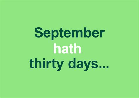 The Origin Of The Phrase “thirty Days Hath September”