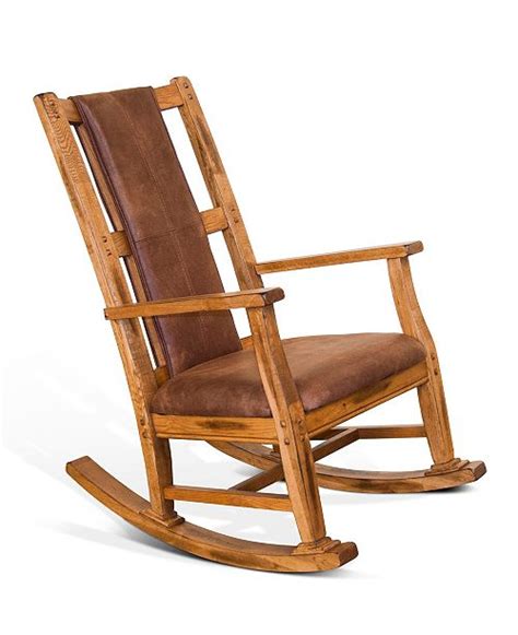 Sunny Designs Sedona Rustic Oak Rocker Brown Cushion Seat And Reviews