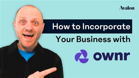 How To Incorporate A Business With Ownr Youtube