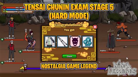 Tensai Chunin Exam Stage 5 Hard Mode Ninja Legends Youtube