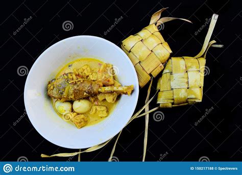 Opor Ayam Ketupat Traditional Food From Indonesia Made From Chicken