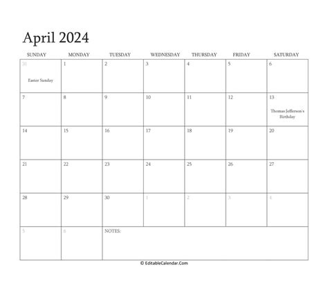 2024 April Calendar Printable Free Pdf Blank Nydia Arabella
