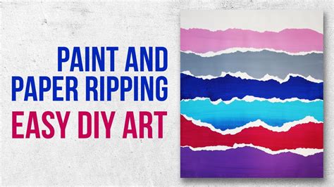 Painting And Paper Tearing Easy Diy Acrylic Paint Art Demo 099