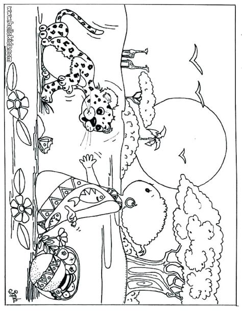 African Savanna Coloring Pages Pets Lovers