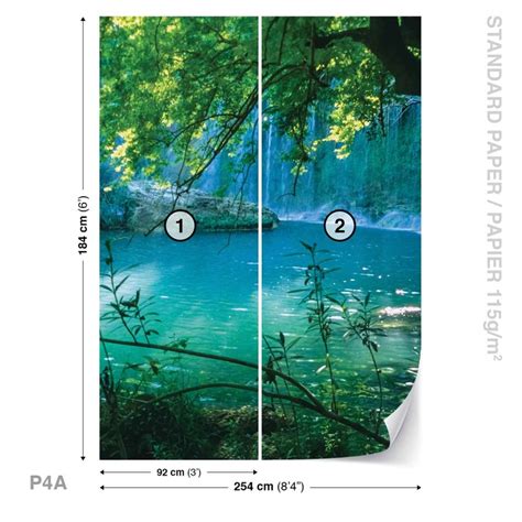Tropical Waterfall Lagoon Forest Wall Paper Mural Buy At Europosters