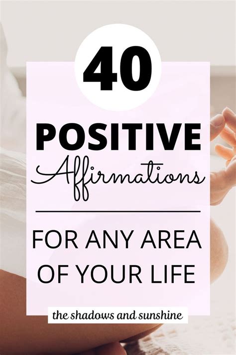 Short And Sweet Positive Affirmations For Any Area Of Your Life