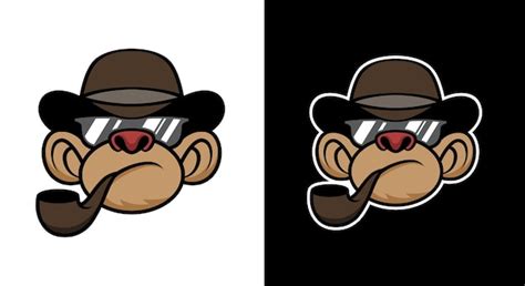 Premium Vector Monkey Boss Vector Logo