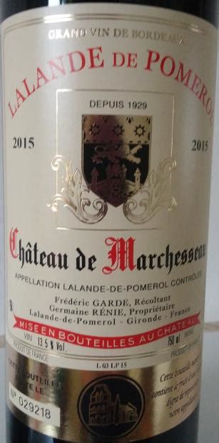 Milletin gözüne pğerde girmiş galiba :d. 2015 Domaine du Grand Ormeau Lalande de Pomerol Château de ...