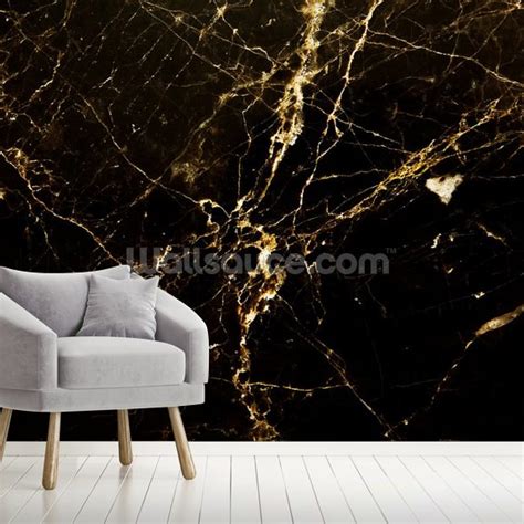 Black And Gold Smooth Wallpaper Wallsauce Us