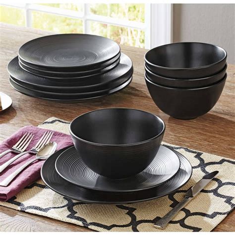 Black Dinnerware Sets Home Design Ideas And Inspiration Country