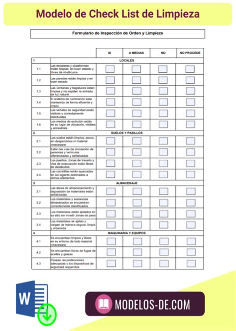 Gratis Plantilla Formato De Check List En Excel 2021 Herramientas