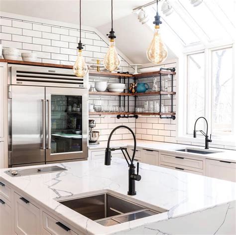 Modern kitchen cabinets black countertop design. I have this beautiful matte black articulating faucet by ...