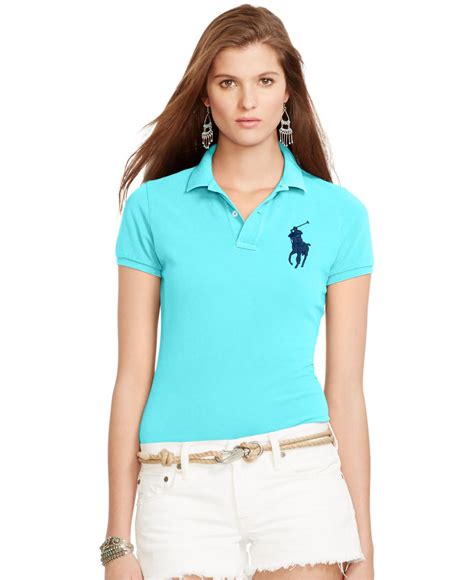 Welcome to the world of ralph lauren. Polo Ralph Lauren Sim-fit Big-pony Polo Shirt in Blue - Lyst
