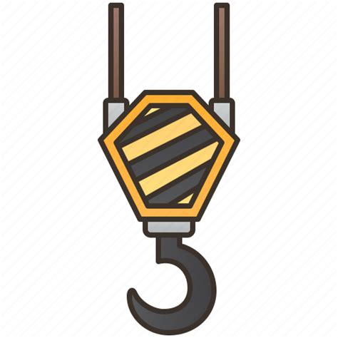 Construction Crane Heavy Hook Lifting Icon Download On Iconfinder