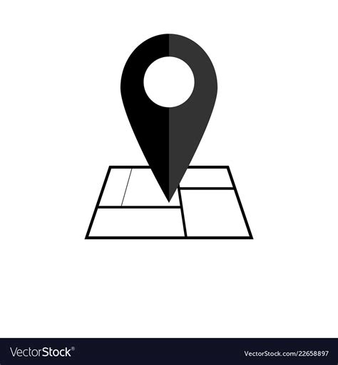 Map Pointer Icon Gps Location Symbol Flat Design Vector Image