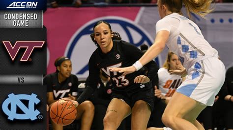Virginia Tech Vs North Carolina Condensed Game Acc Womens Basketball 2021 22 Youtube