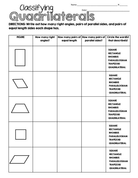 Classifying Quadrilaterals By Mikao · Ninja Plans