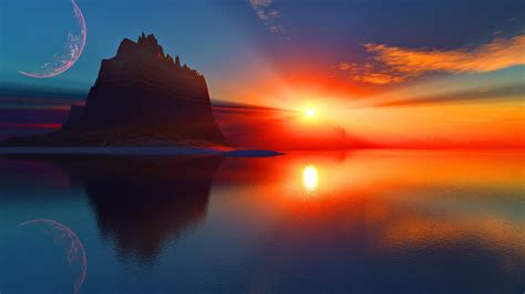 Sunset Sunset 3d And Sunset Backgrounds Image 613990 On