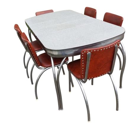 Iconic Mid Century Chromcraft Formica Dinette Dining Table Chairs