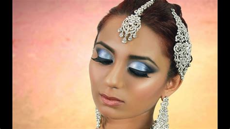 Blue Smokey Eye Makeup Tutorial Indian Bridal Asian