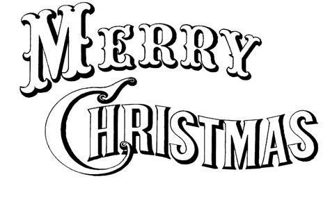 Merry Christmas Clipart Black And White Happy Holidays Clipart