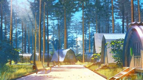 Morning In The Summer Camp By Arsenixc On Deviantart Scenery